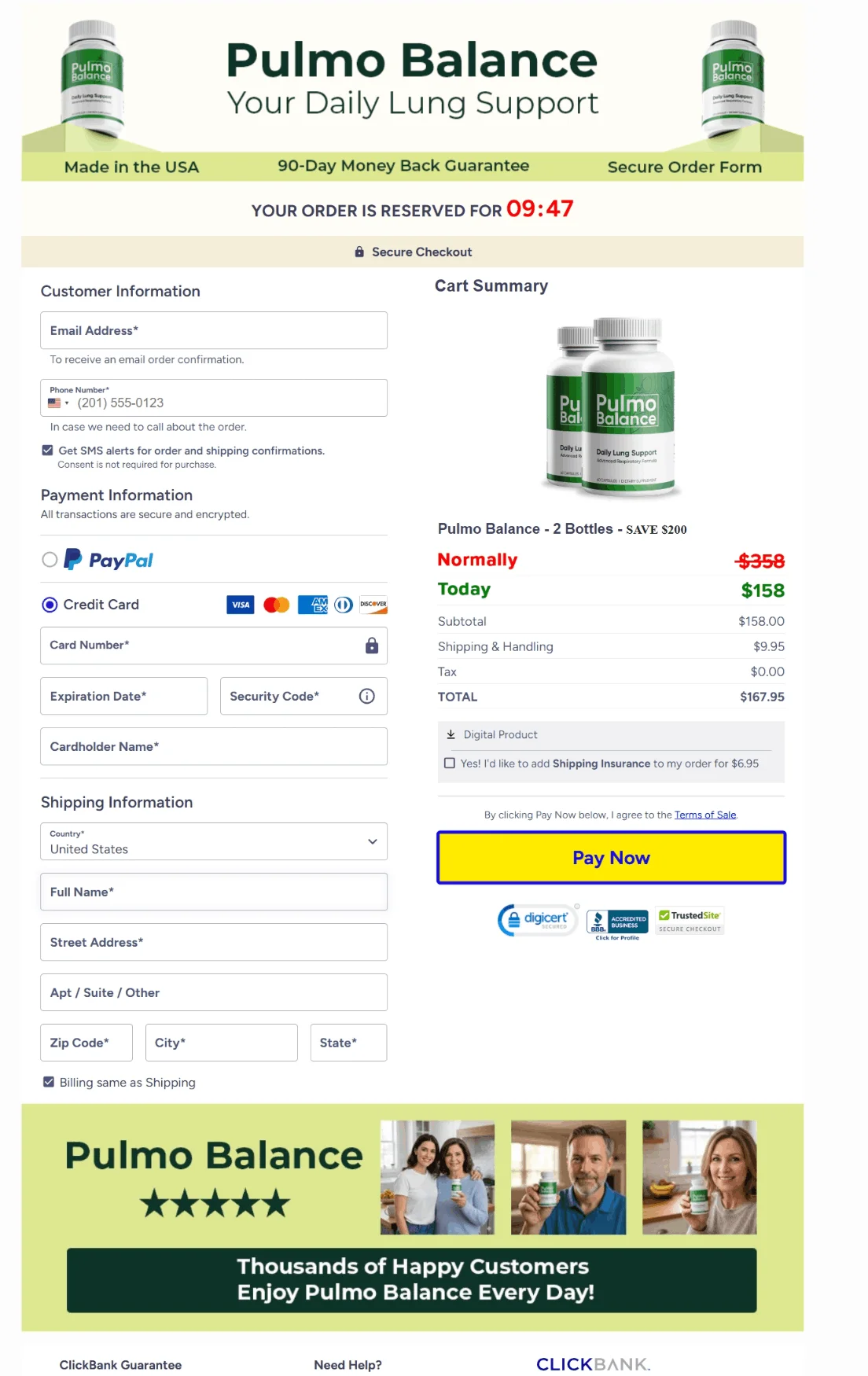 Secure checkout process with encrypted payment for safe online ordering